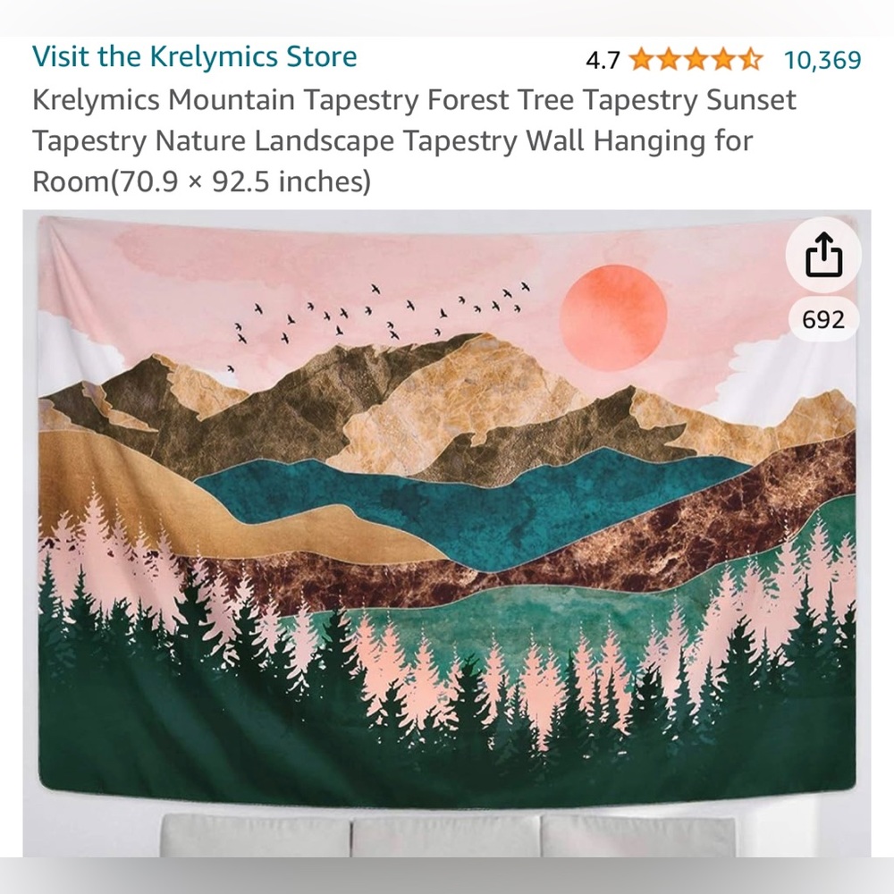 Large Mountain Tapestry